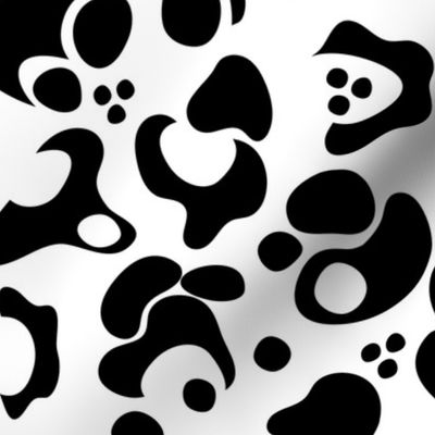 leopard spots-black white 