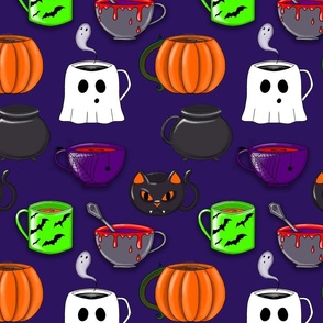 Muggy Halloween on purple