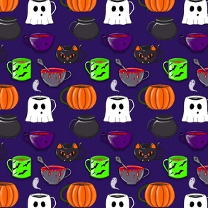 Muggy Halloween on Purple Small 