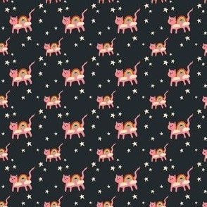 Pink Rainbow Cats In Space Small Scale