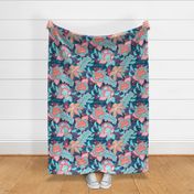 Plaid Teal Chintz Large Scale