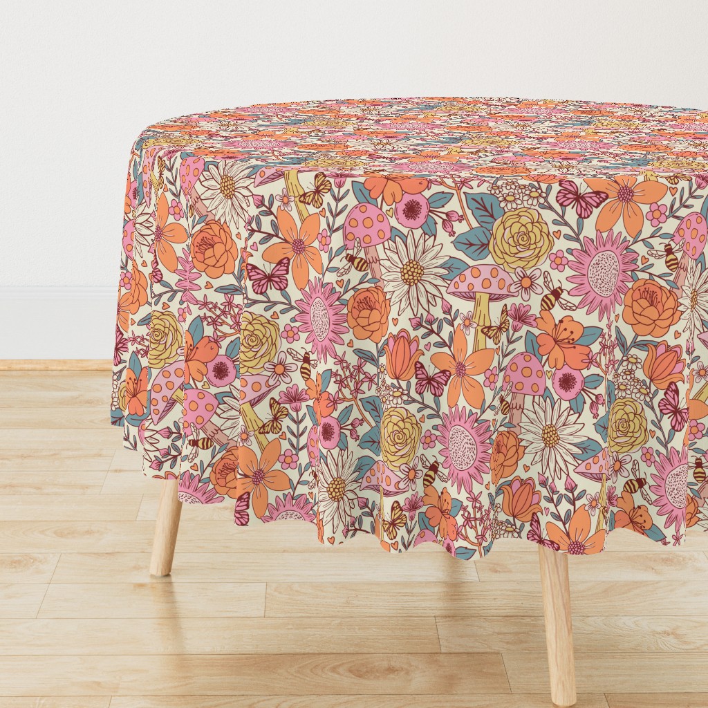 70's  floral fantasy large scale