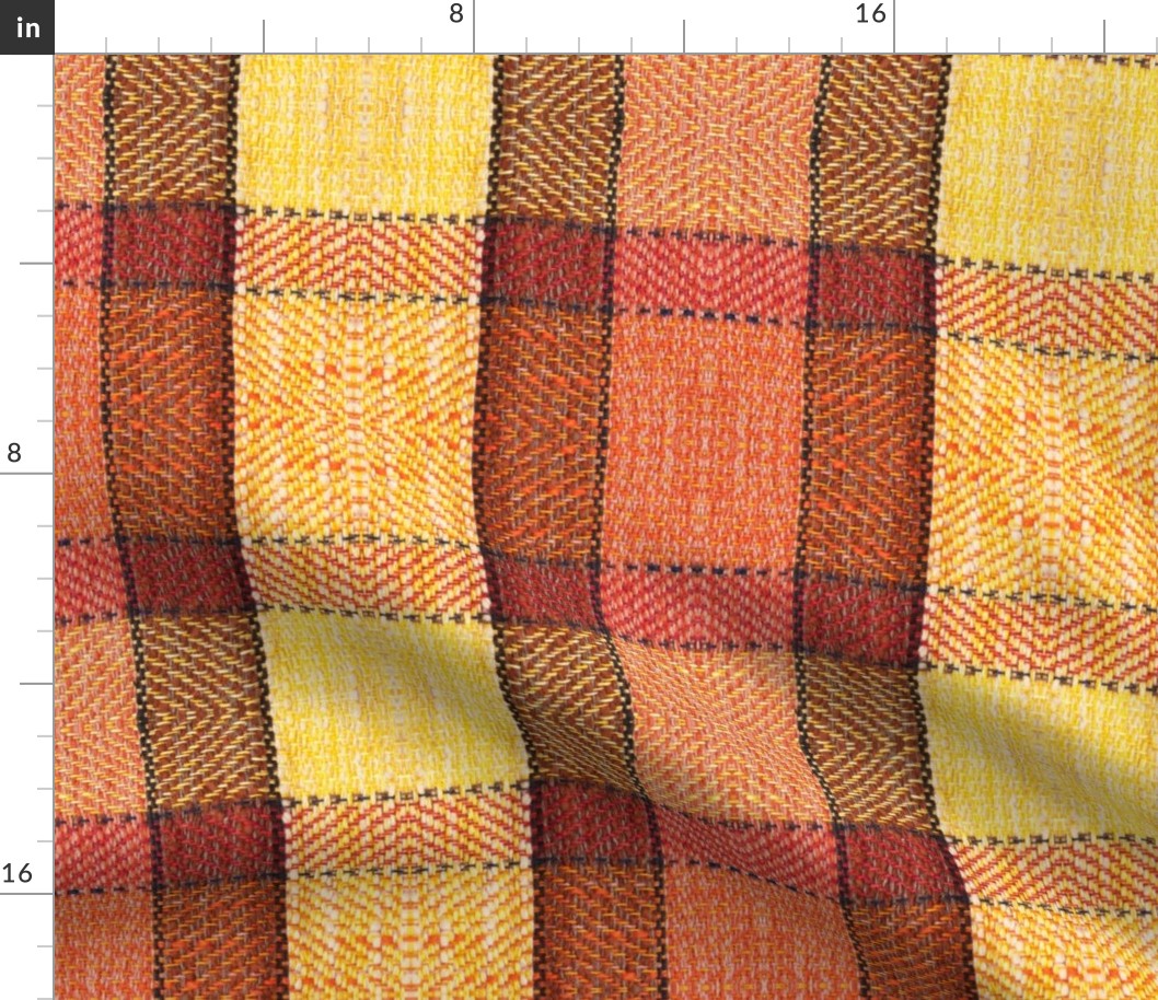 Thanksgiving Plaid, Checked Pattern in Autumnal hues