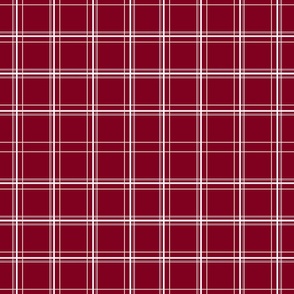 Burgundy Gingham Fabric, Wallpaper and Home Decor | Spoonflower