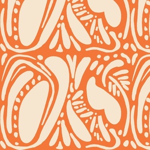 Contemporary african pattern orange 