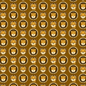 (S) Tiger and lions in mustard yellow 