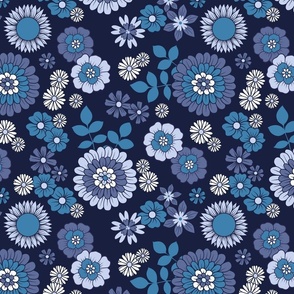 Blue Monochromatic Flowers