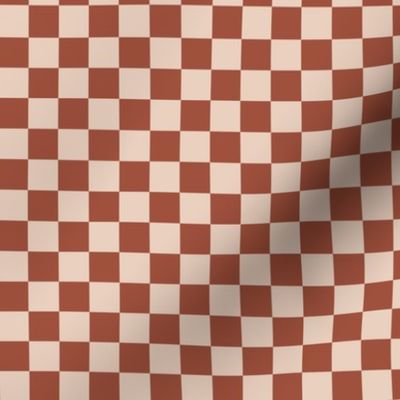Vintage checkered boho design geometric gingham block racer check print plaid checkerboard stone red ivory blush
