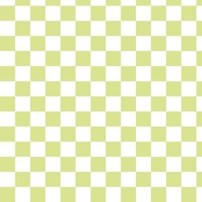 Vintage checkered boho design geometric gingham block racer check print plaid checkerboard bright lime green white