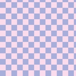 Vintage checkered boho design geometric gingham block racer check print plaid checkerboard lilac periwinkle blue pink 