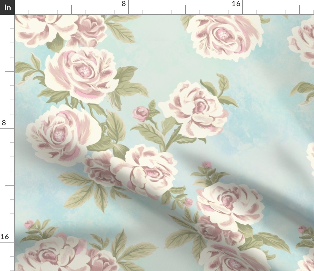 Retro Floral: Vintage Rose Garden Jumbo by Brittanylane