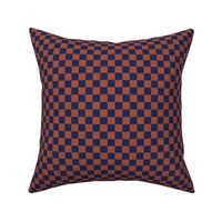 Vintage checkered boho design geometric gingham block racer check print plaid checkerboard stone red navy blue