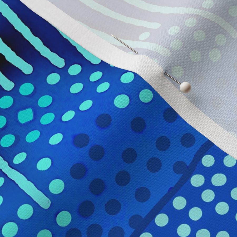 Monochrome Blue Bioluminescence - Design Fabric | Spoonflower