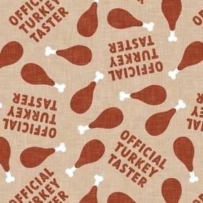 Official Turkey Taster - Turkey Leg - Dog Fall Fabric - beige - LAD22