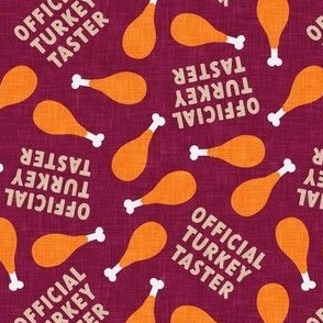 Official Turkey Taster - Turkey Leg - Dog Fall Fabric - Maroon - LAD22