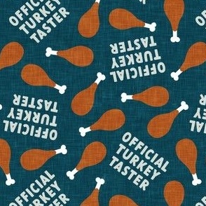 Official Turkey Taster - Turkey Leg - Dog Fall Fabric - dark blue  - LAD22