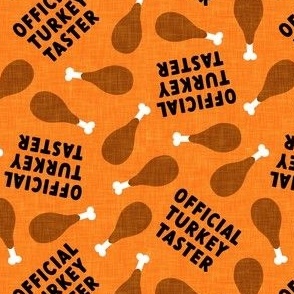 Official Turkey Taster - Turkey Leg - Dog Fall Fabric - orange - LAD22