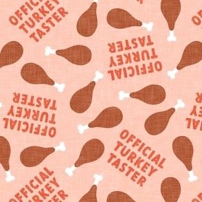 Official Turkey Taster - Turkey Leg - Dog Fall Fabric - pink - LAD22