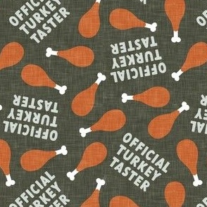 Official Turkey Taster - Turkey Leg - Dog Fall Fabric - olive  - LAD22