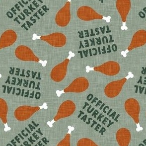 Official Turkey Taster - Turkey Leg - Dog Fall Fabric - sage - LAD22