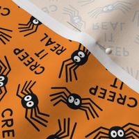 Creep it real - cute spiders halloween - orange - LAD22