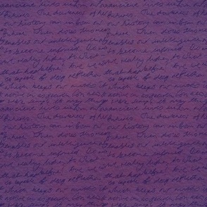 Dark academia mulberry, aubergine handwriting small