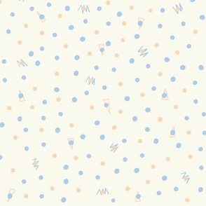 Cream beige polka dots pattern