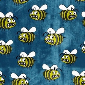 Zombees - Zombie Bee - dark blue Halloween - LAD22