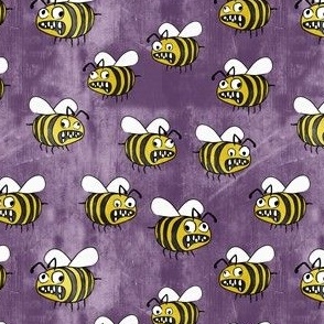 (small scale) Zombees - Zombie Bee - yellow/purple Halloween - LAD22