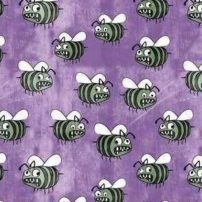 (small scale) Zombees - Zombie Bee - Purple Halloween - LAD22