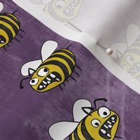 Zombees - Zombie Bee - yellow/purple Halloween - LAD22