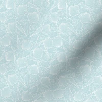 Shells summer // Normal Scale // Light Blue Background // Ocean Life // Underwater Life // Cotton // Summer Time
