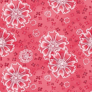 Watermelon Smoothie Meadow Flowers (18" repeat)