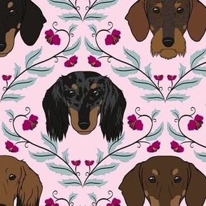 Dachshund Ogee Pink (Large)