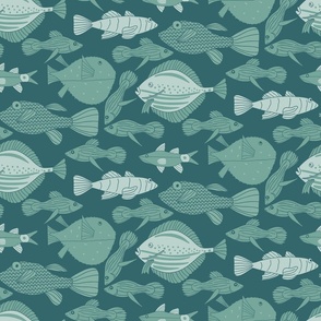 Fish Fabric, Wallpaper and Home Decor | Spoonflower