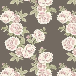 Victorian Rose Garden, Mocha by Brittanylane 