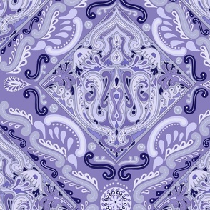 Purple blue gradient curls pattern