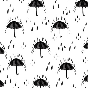 Umbrella Monochrome Black 