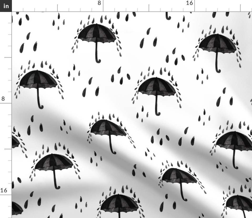 Umbrella Monochrome Black 