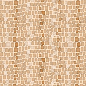 Geometric crocodile skin in copper - small