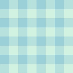 blue mint gingham, 1" squares 