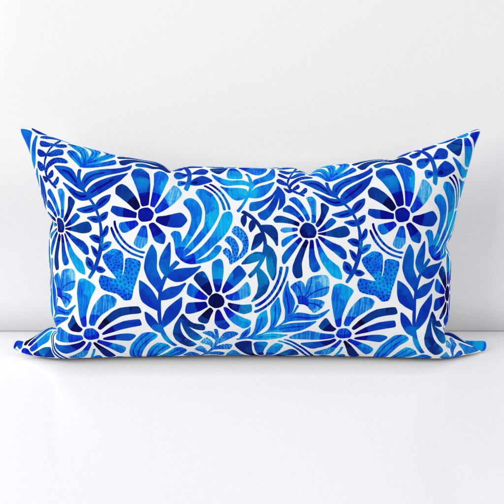 Blue Monochrome Floral - Small