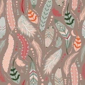 feather pattern taupe neutrals-01