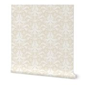 Pale Beige Textured Damask