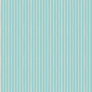 Thin stripe|| Summer Citrus Collection || cream stripes on blue by Sarah Price