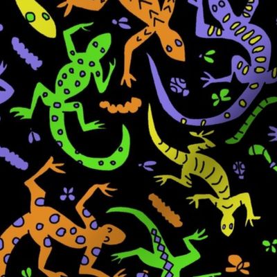 Lizards Eat What Bugs Them in Halloween Colors