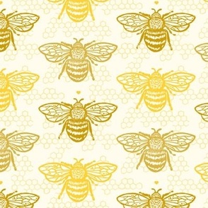 Honey Gold Sweet Bees Small Honeycomb by Angel Gerardo