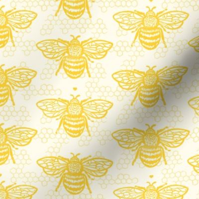 Honey Gold Sweet Bees One Small Honeycomb by Angel Gerardo