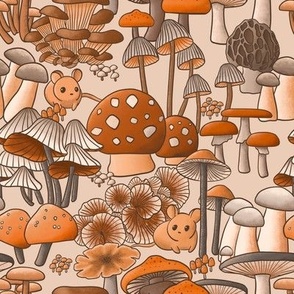 Monochrome Mushrooms & Mice // Orange Rust // 