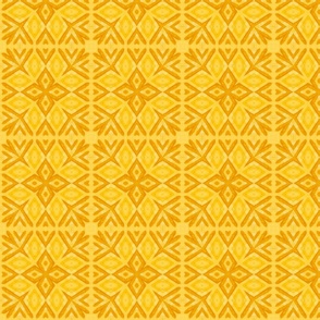 Monochrome Yellow Gold Moroccan Tile